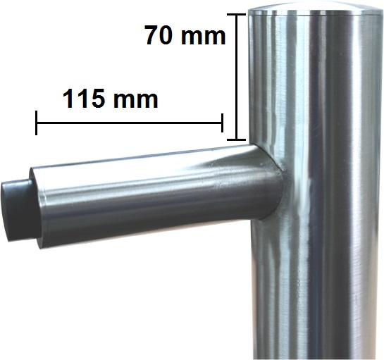 Stand-Türstopper CONSISTO aus Edelstahl