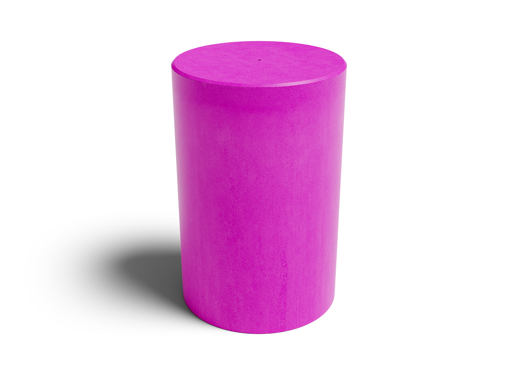 Verkehrspoller zylindrisch Ø 650x1000 mm pink lackiert Oberkante gefast