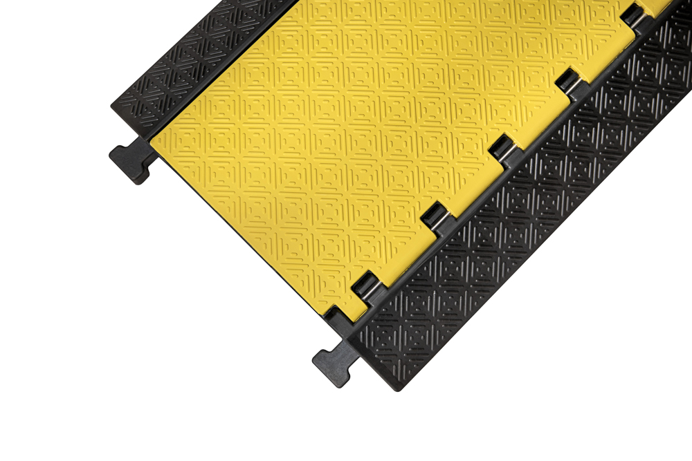 Kabelbrücke | 3 Kanäle | Länge 900 mm | 24 t Achslast