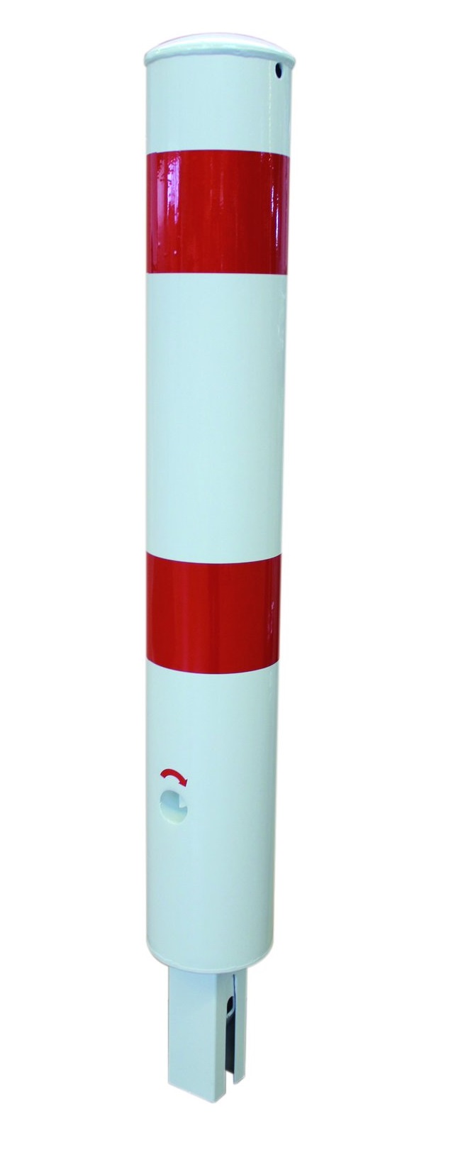 Absperrpfosten QUANTUS aus Stahl Ø 152 mm, herausnehmbar