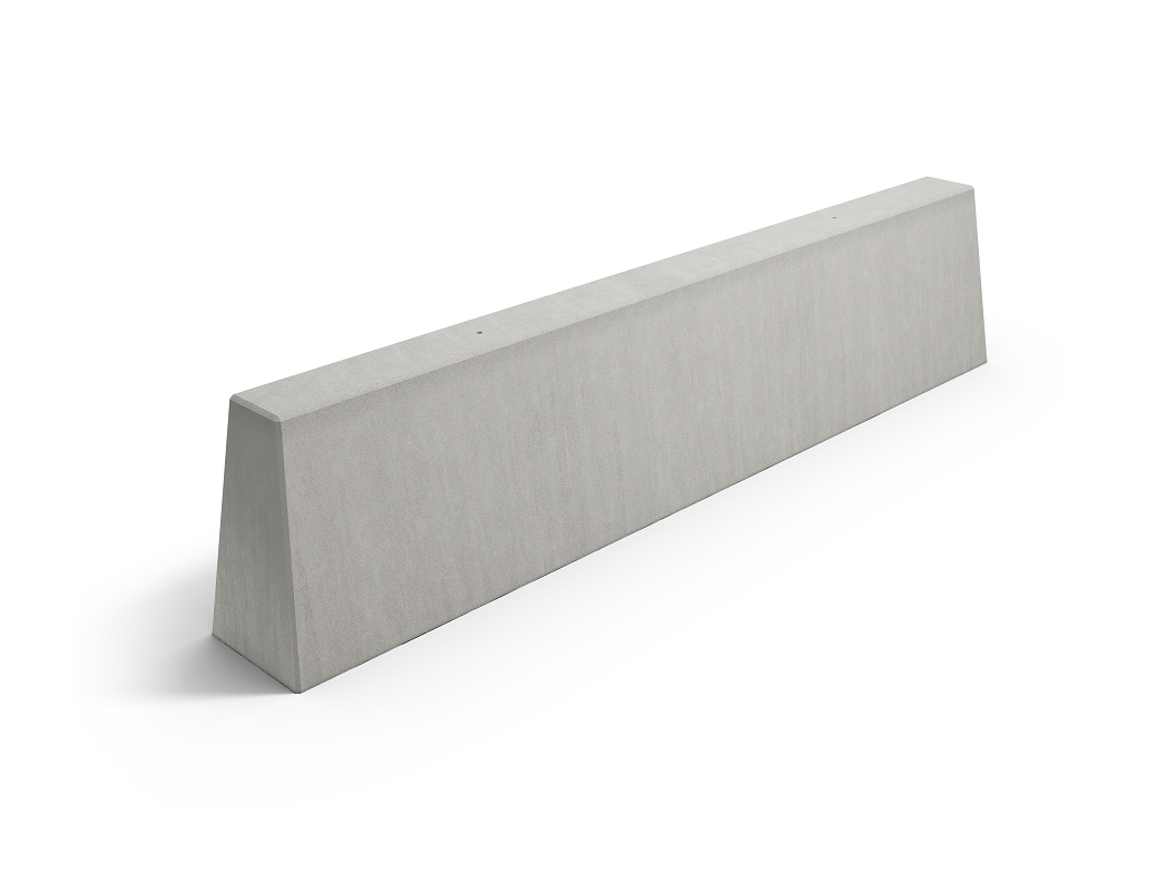 Trapezstein 3000x380x650 mm Grau