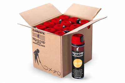 Ampere Baustellenmarkierspray - trig-a-cap® extra, 1 Karton mit 12 Dosen a 500 ml