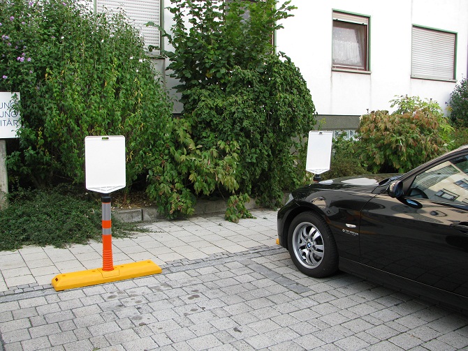 Parkschwelle/Leitschwelle 1000 mm mit Flexipfosten 765 mm