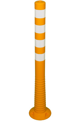 Flexibler Absperrpfosten "Flexipfosten" Ø 80 mm, gelb, überfahrbar