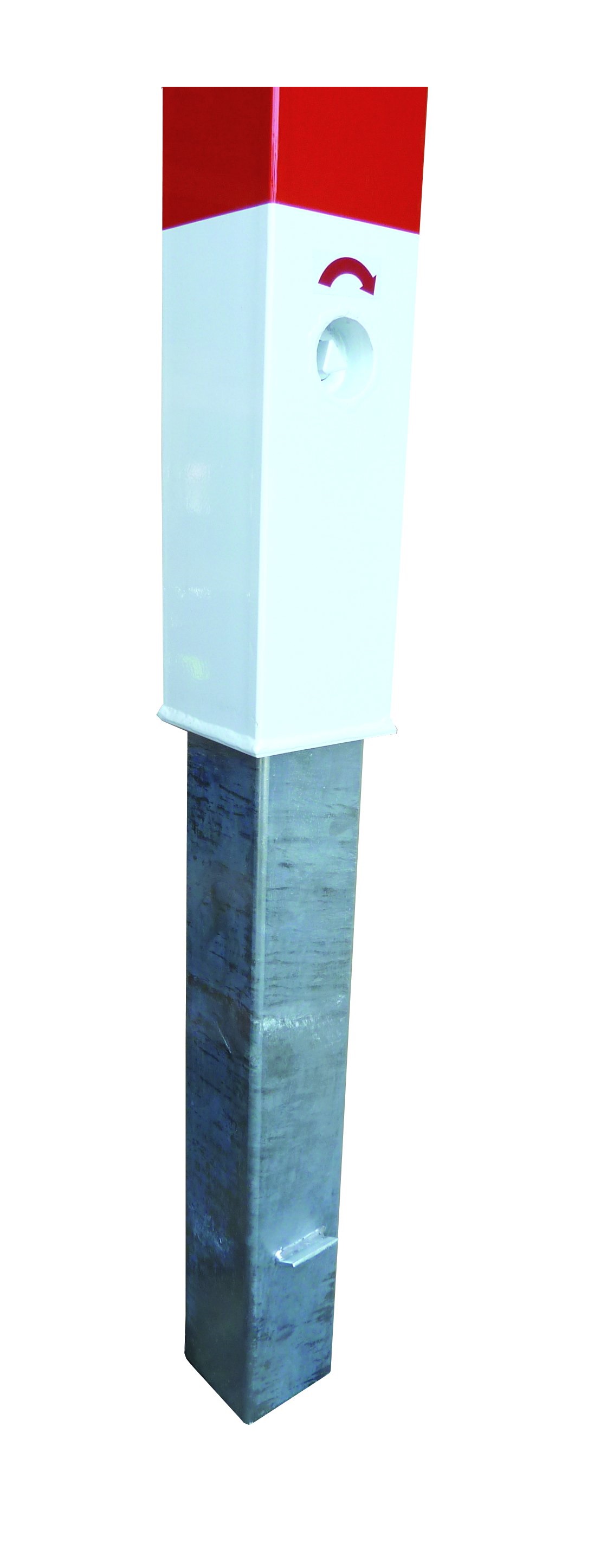 Absperrpfosten -CENTUM- Ø 100x100 mm, herausnehmbar