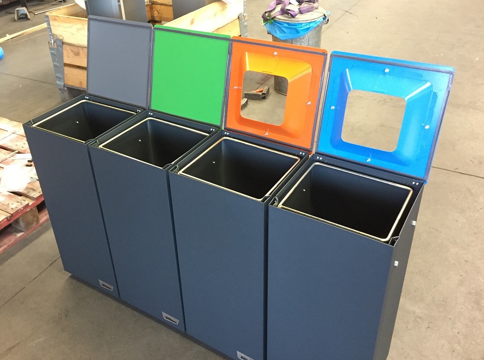 Abfall-Trennsystem FLEXIPOLE, 80 Liter 