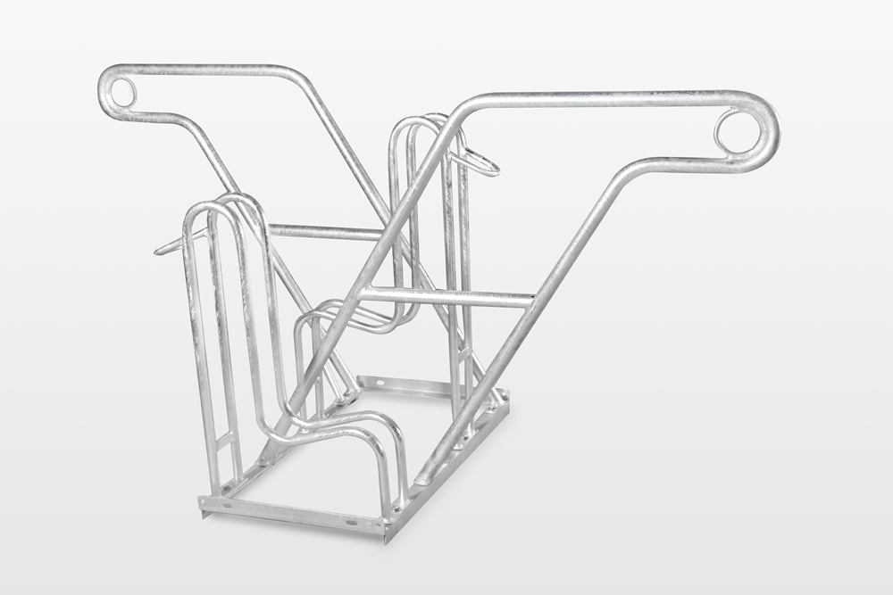 Fahrradständer -ARIZONA mit Anlehnbügel OHIO-, Reifenbreite 55 mm, doppelseitig