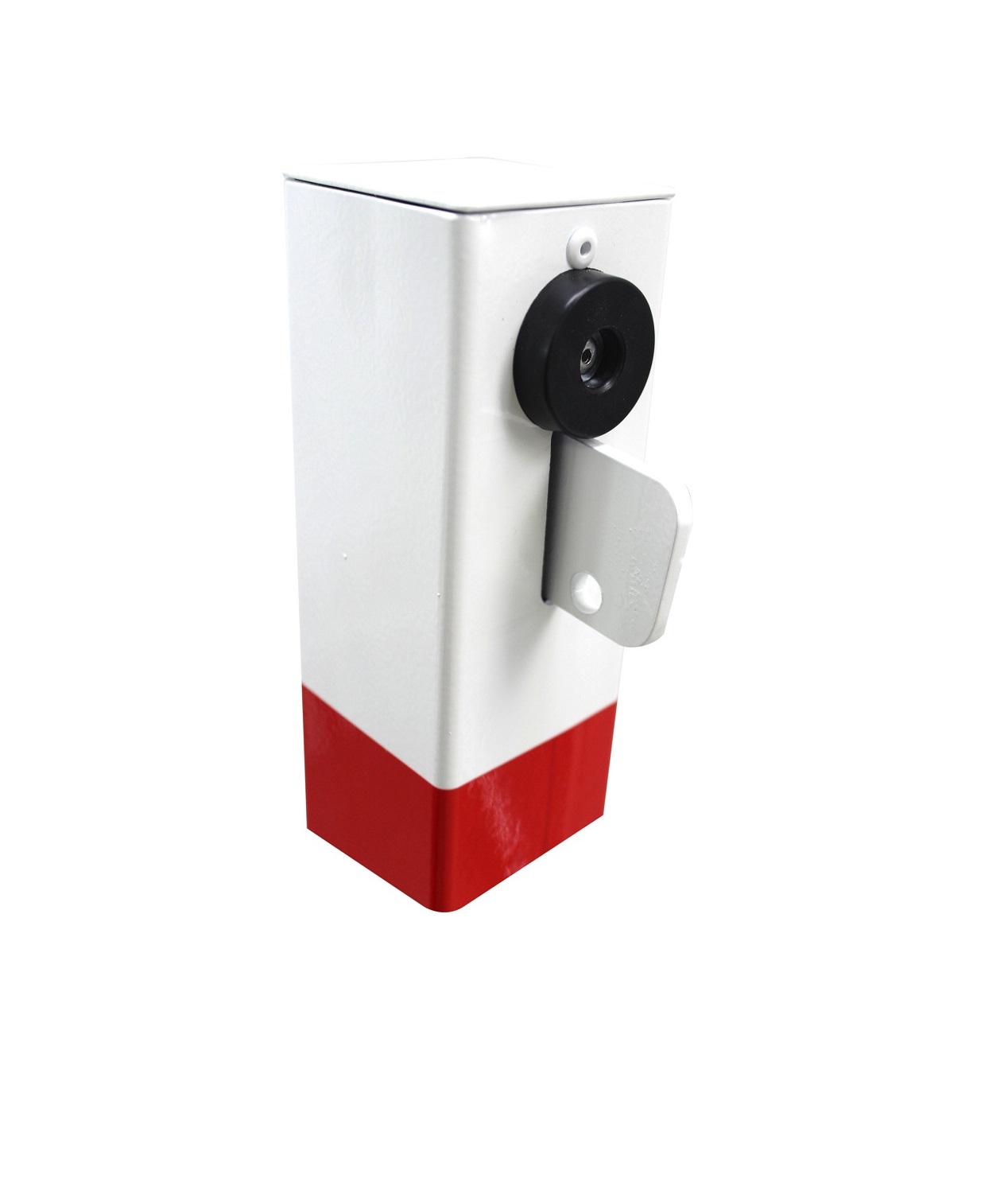 Absperrpfosten -QUADRI-, umlegbar durch Vorhangschloß