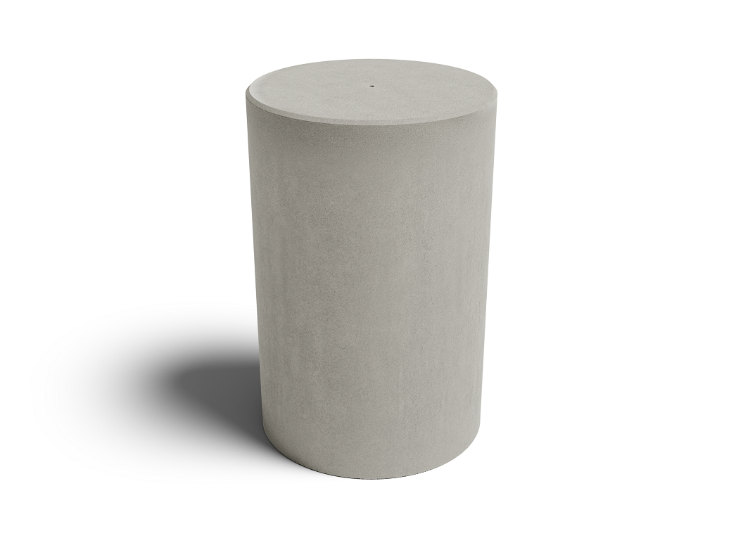 Verkehrspoller zylindrisch Ø 650x1000 mm grau Oberkante gefast