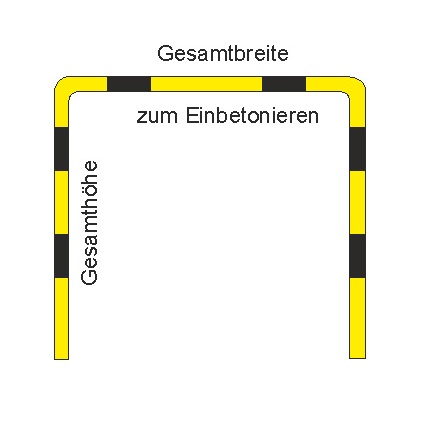 Rammschutzbügel Ø 60 mm, zum Einbetonieren