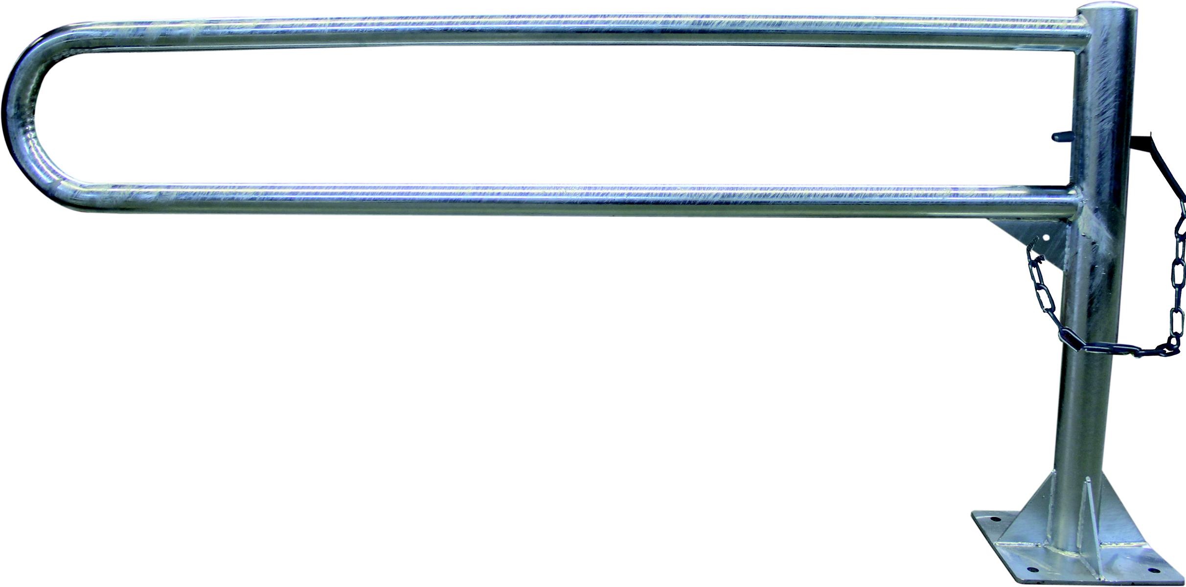 Gatterschranke, leichte Ausführung, drehbar , Breite: 2,5 m