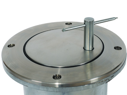 Edelstahlpoller GEMMA Ø 90 mm, versenkbar mit Gasdruckfeder