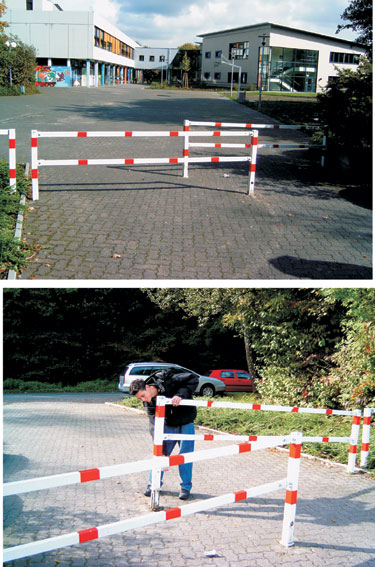 Wegesperre 70 x 70 mm, drehbar u. herausnehmbar, Breite: 3000 mm