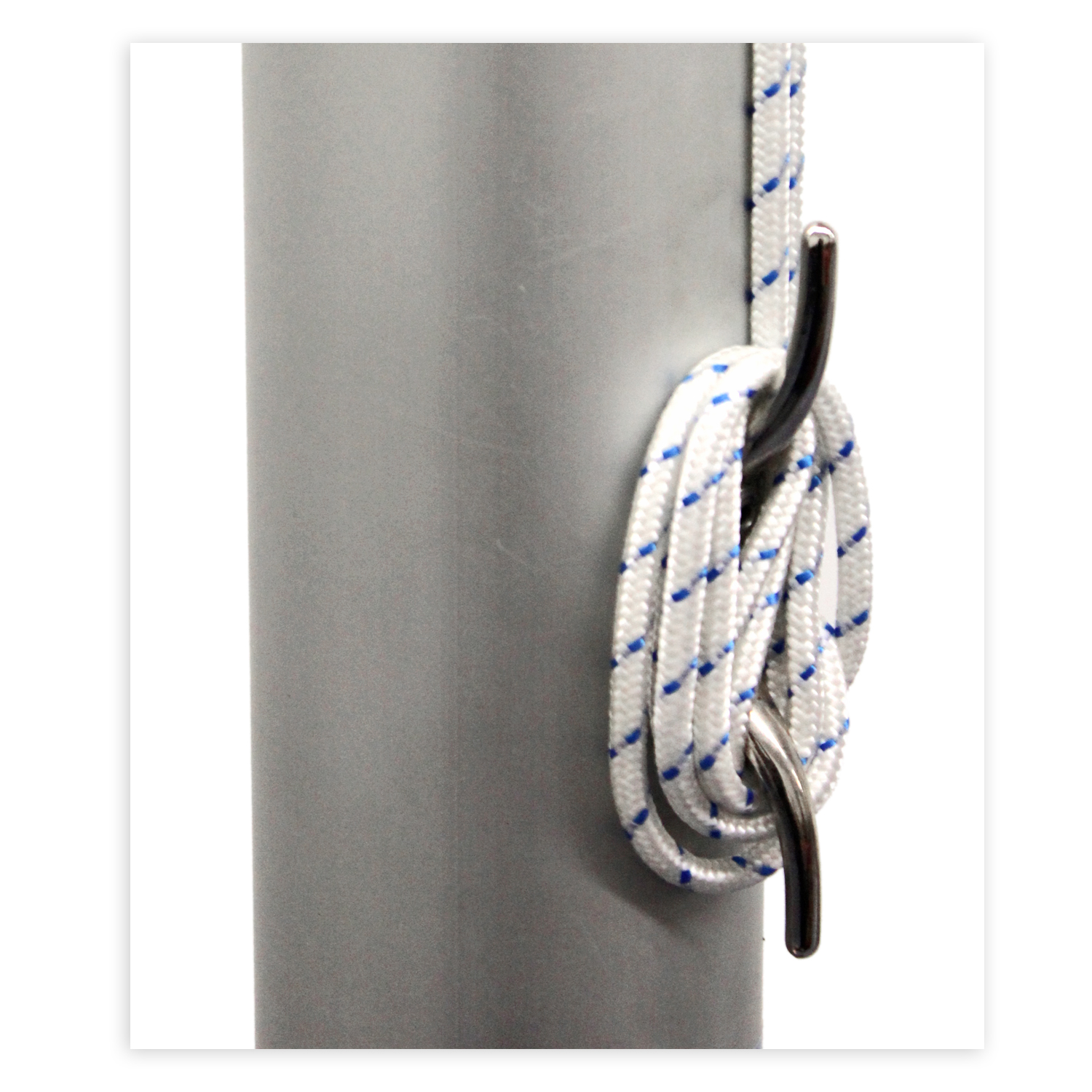 Fahnenmast -MA- aus Aluminium, Höhe 6 bis 7 m, Ø 90 mm, mit aussenliegener Seilführung 