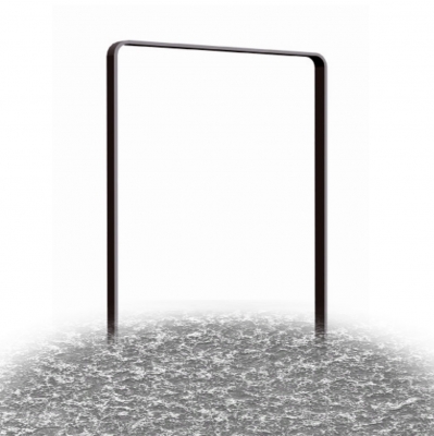 Anlehnbügel -Planus- aus Flachstahl 50x12 mm, Ecken gebogen