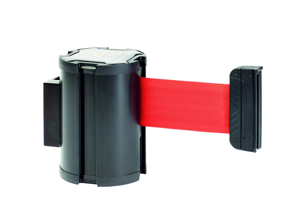 Wandgurtkassette -BELTRAC WALL MOUNT SAFETY-, aus Aluminium, Gurtlänge 3,0 m, Gurthöhe 50 mm