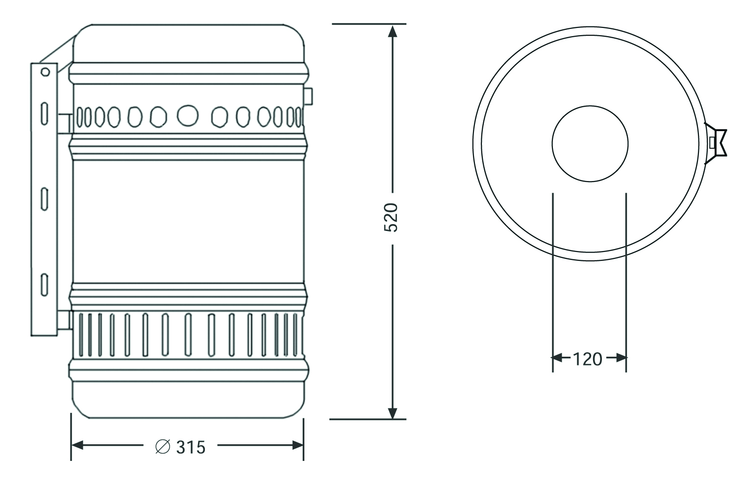 Abfallbehälter -München-, 35 Liter, aus Stahl