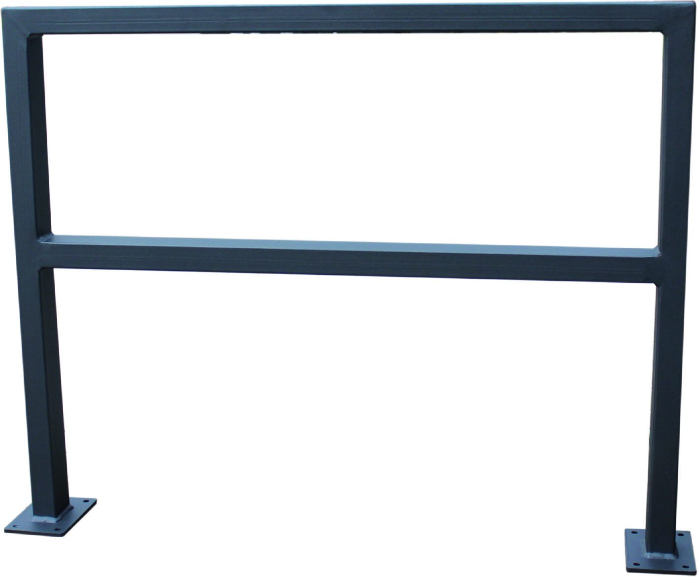 Anlehnbügel -QUADRUS- aus Stahl 60x40 mm