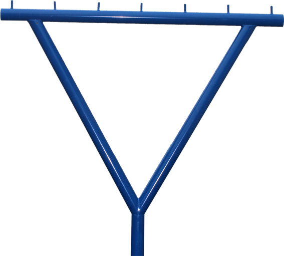 Wäschegerüst V-Form aus Stahl 48 mm, Breite: 1,3 m, Höhe: 2,7 m