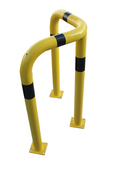 Schutzbügel 90° gleichschenklig Ø 76 mm, ortsfest zum Aufdübeln