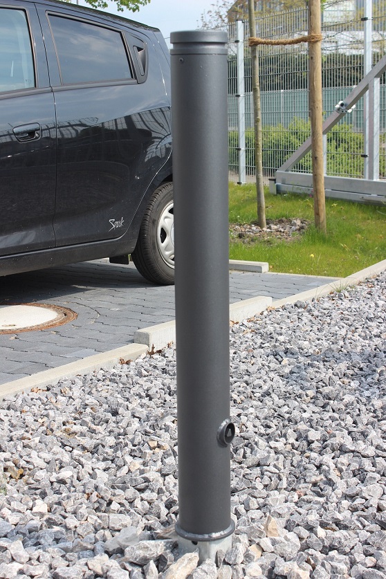 Stilpoller Ø 102 mm, mit Alukopf + Ziernut, herausnehmbar