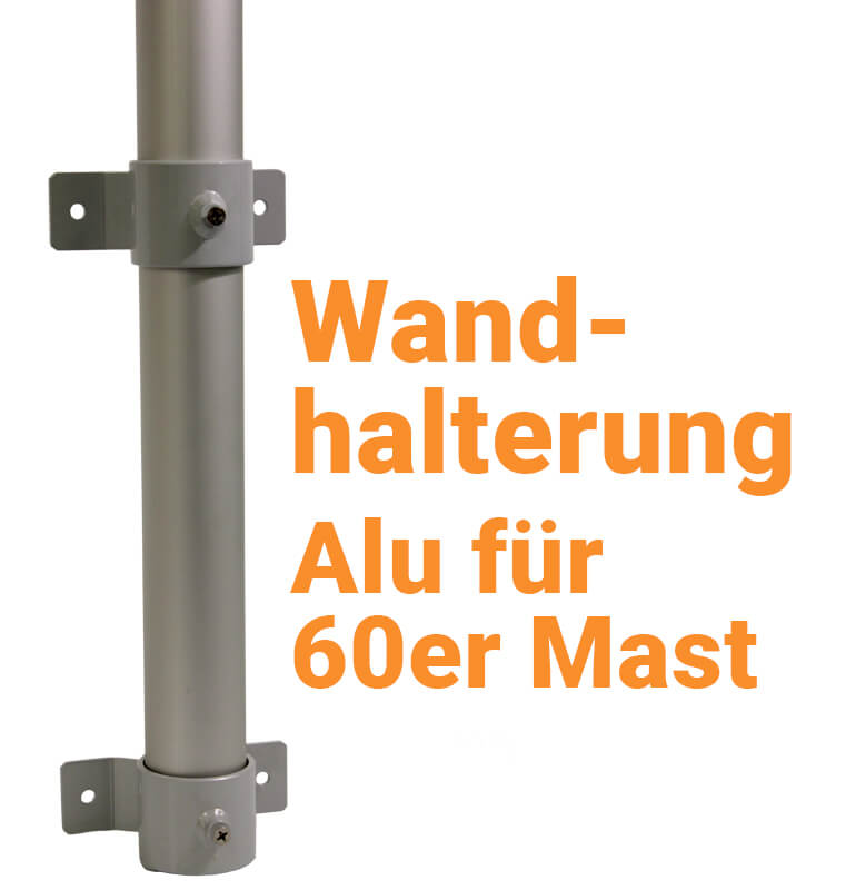 Wandhalterung Alu für Masten 60 mm