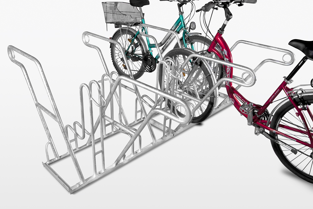 Fahrradständer -ARIZONA mit Anlehnbügel OHIO-, Reifenbreite 55 mm, doppelseitig
