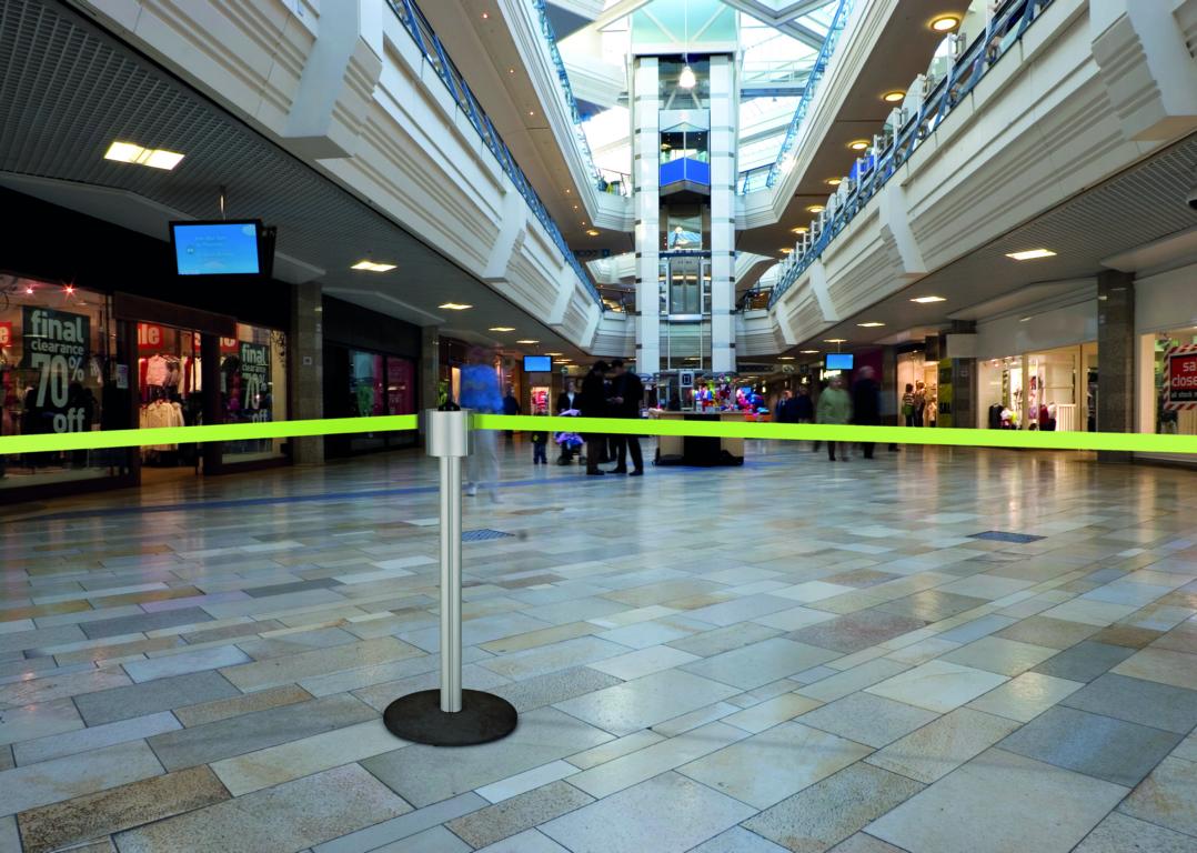 Gurtpfosten -STORETRAC MINI-, aus Aluminium, Gurtlänge 12 m