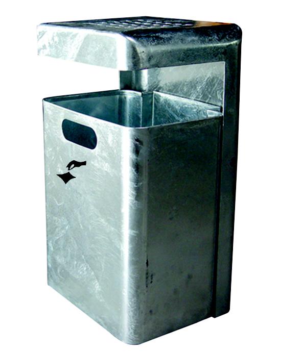 Abfallbehälter -MONDO-, 35 Liter, aus Stahl, mit Haube