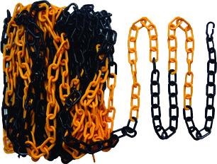 Stahlkette 6 mm, schwarz/gelb, VE 10 m 