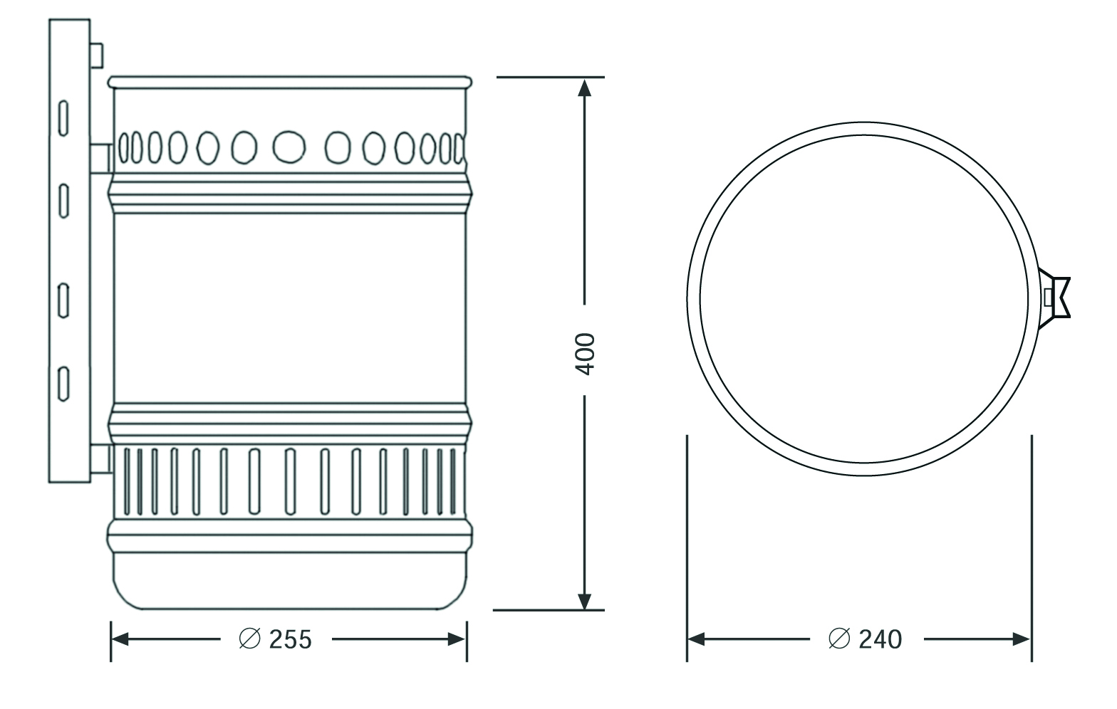 Abfallbehälter -Stuttgart-, 30 Liter, aus Stahl
