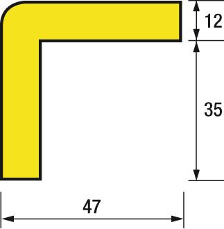 Eckschutz -KNUFFI®- aus PU, Winkel 47x35 mm, Typ H