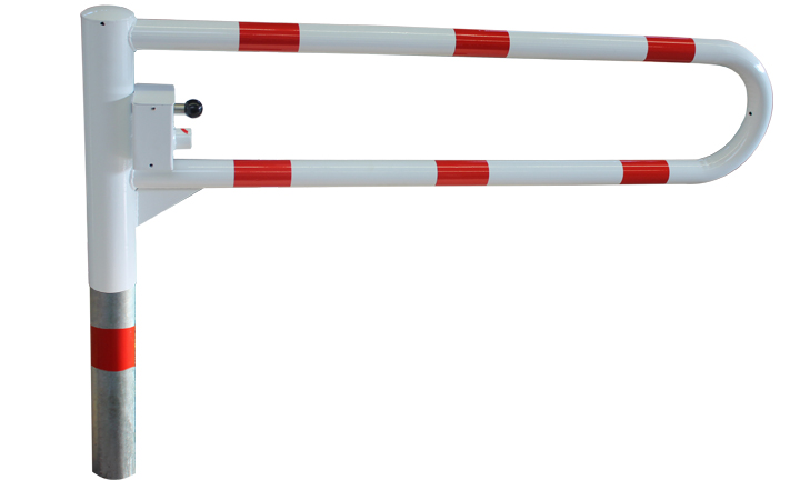 Gatterschranke, leichte Ausführung, drehbar, 1,0 bis 2,0 m, mit Dreikant