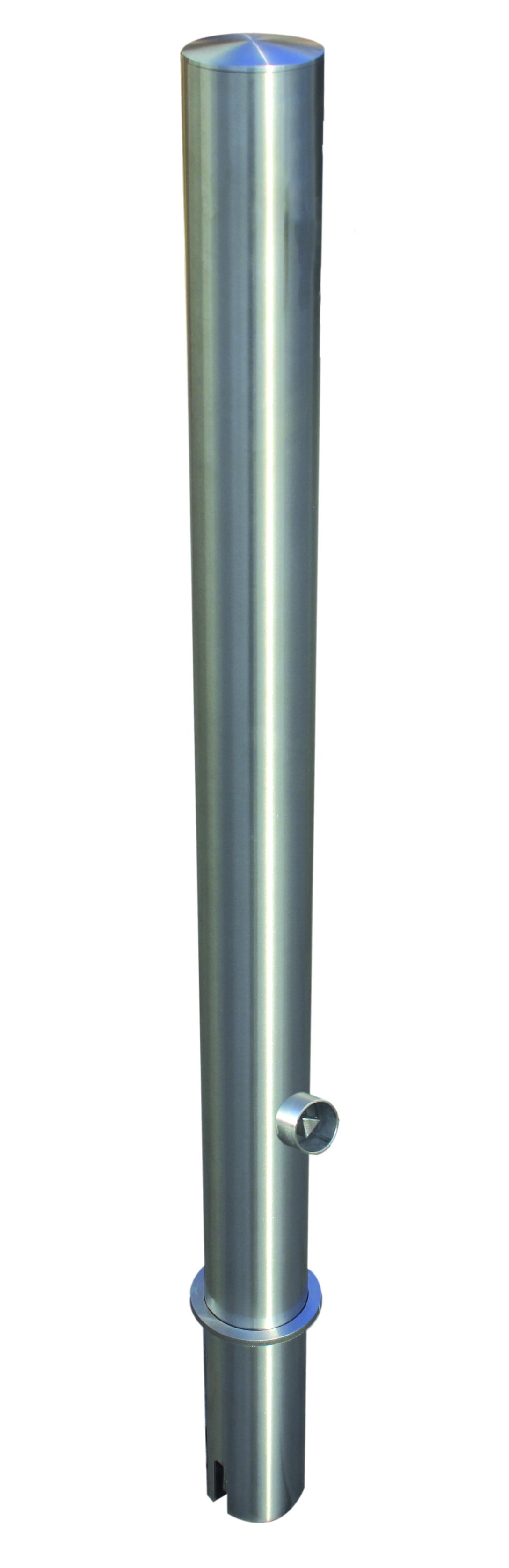 Edelstahlpfosten Ø 60 mm herausnehmbar durch Dreikant