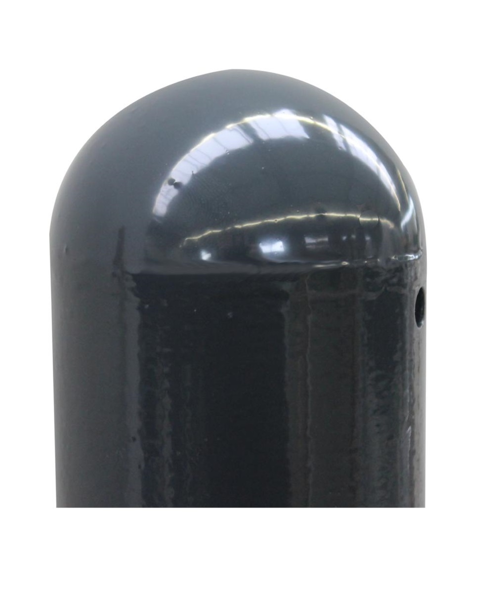 Stilpoller aus Stahl Ø 108 mm, ortsfest mit Halbkugel