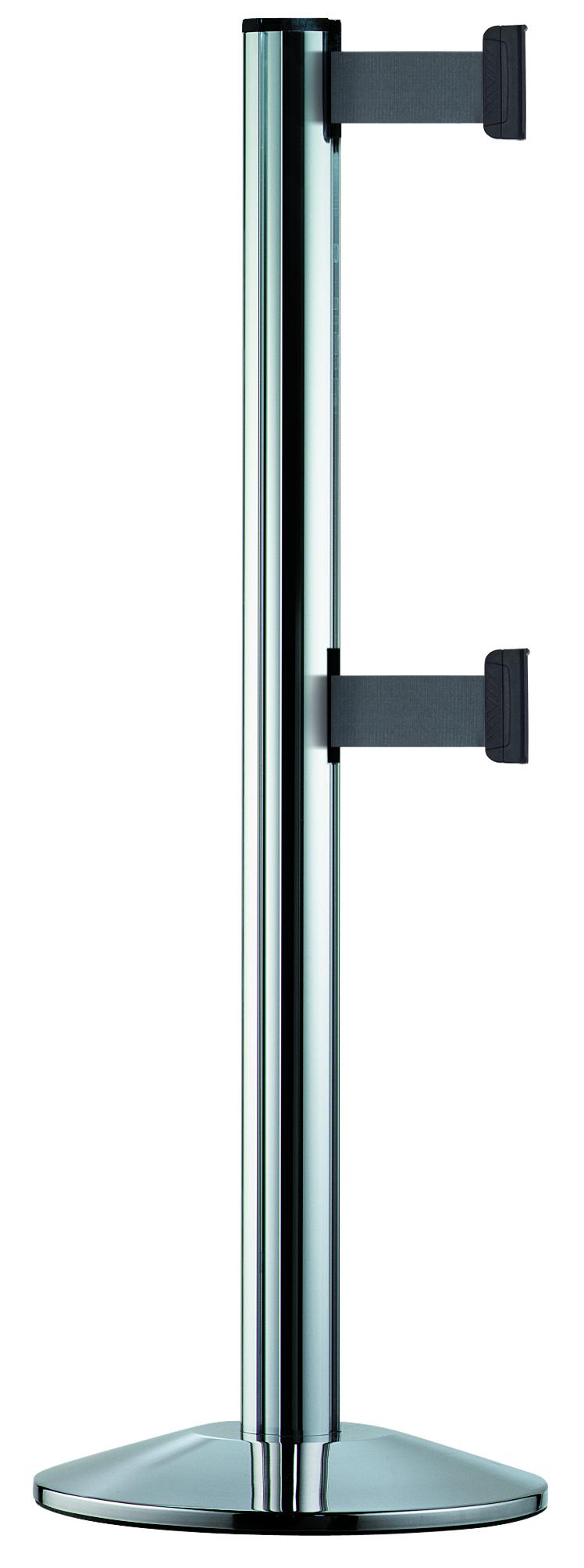 Gurtpfosten -BELTRAC CLASSIC DOUBLE-, aus Aluminium, Gurtlänge 2 x 2,3 m