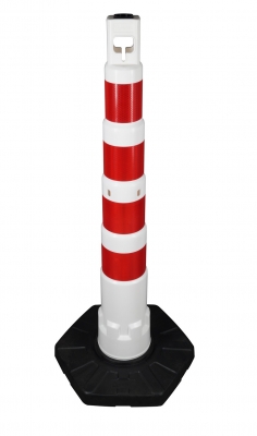 Kettenpfosten GIGA, weiss/rot, stapelbar 