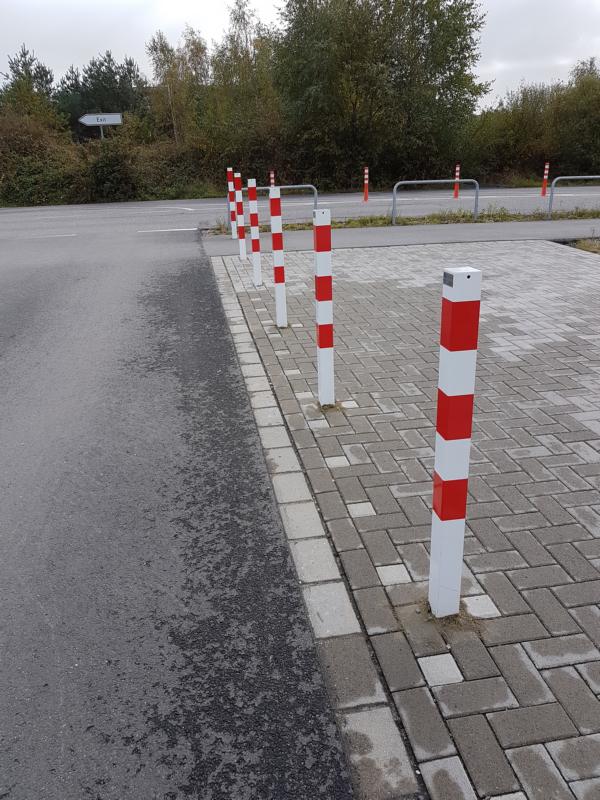 Absperrpfosten -OCTO- Ø 80 x 80 mm, zum Einbetonieren