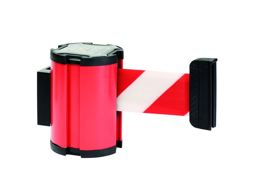 Wandgurtkassette -BELTRAC WALL MOUNT SAFETY-, aus Aluminium, Gurtlänge 3,0 m, Gurthöhe 50 mm