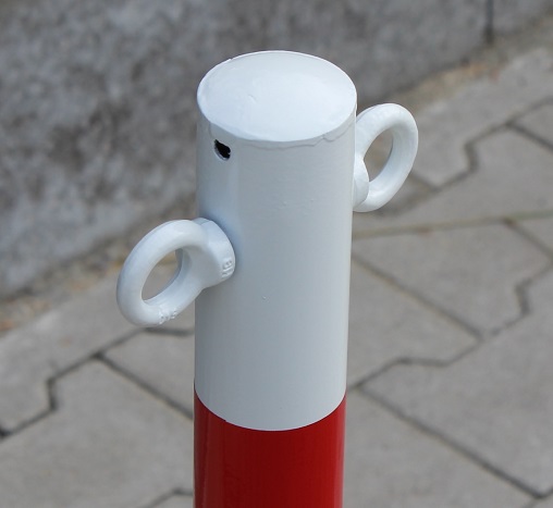 Absperrpfosten -OKTAVUS- aus Stahl Ø 60 mm, herausnehmbar