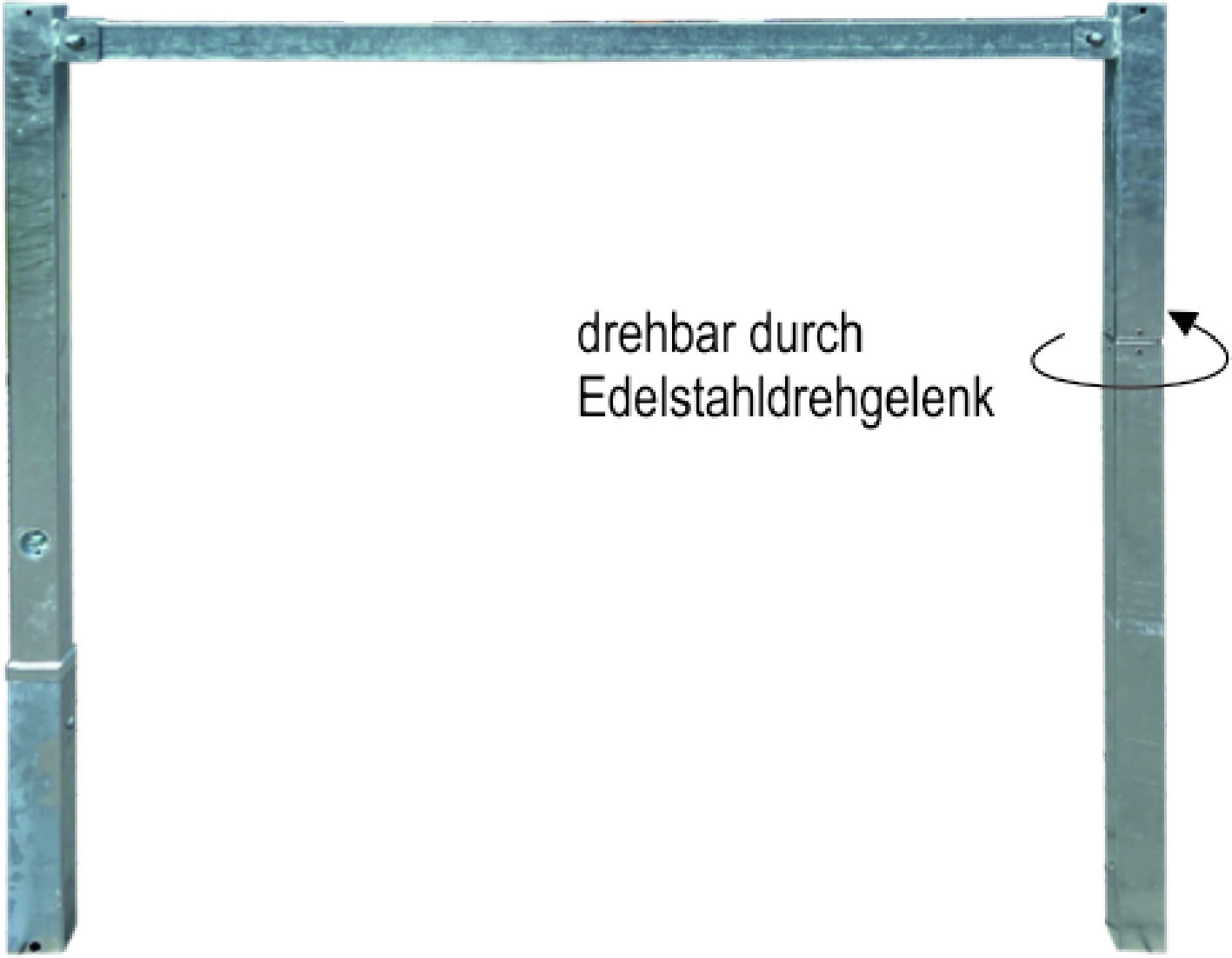 Wegesperre 70 x 70 mm, drehbar u. herausnehmbar, Breite: 1500 mm