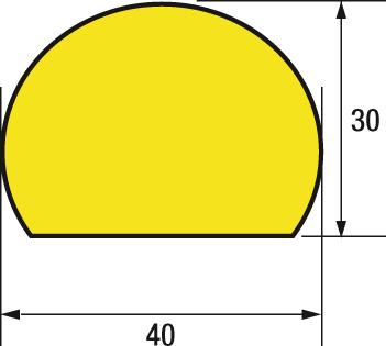 Flächenschutz -KNUFFI®- aus PU, 40x30 mm, Typ C