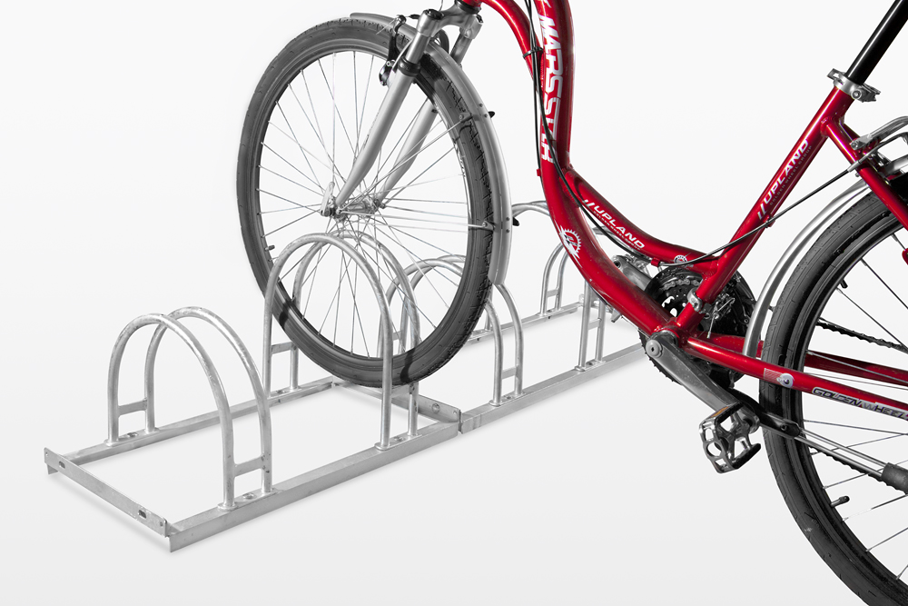 Fahrradständer ORLANDO, Reifenbreite 60 mm, 90 Grad, feuerverzinkt