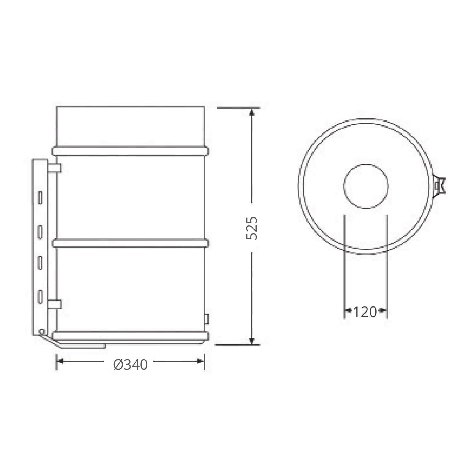 Abfallbehälter -Ingolstadt-, 50 Liter, aus Stahl