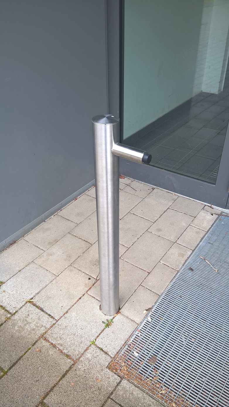 Stand-Türstopper CONSISTO aus Edelstahl